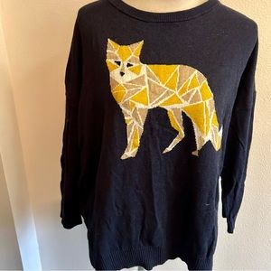 Stylus sweater lightweight knit navy fox 🦊 sz XL good condition